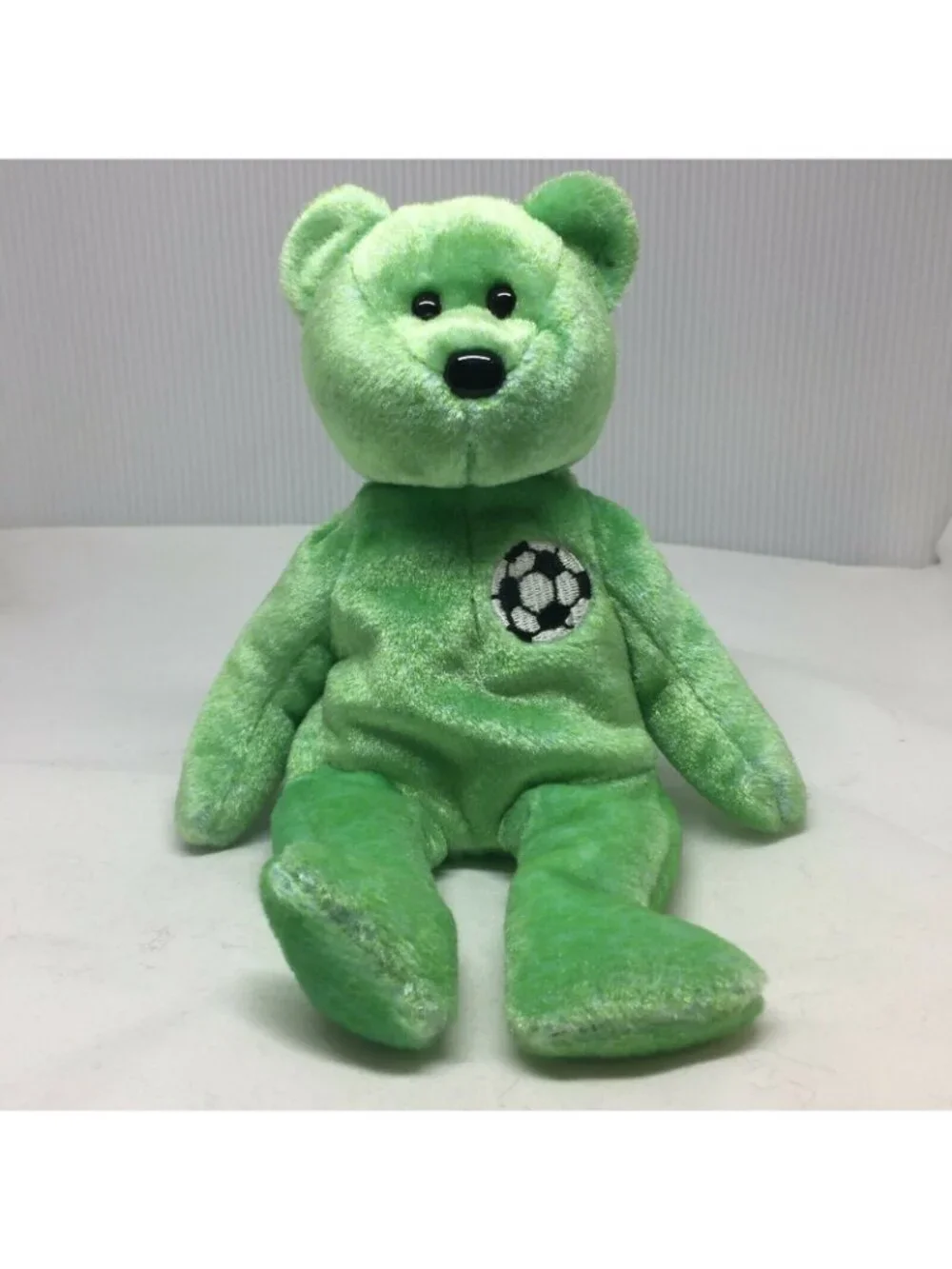 Ty Beanie Baby Green Kicks Bear Original Plush Stuffed Animal Retired W Tag 1999